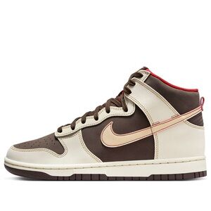 Nike Dunk SE High-Top Sneakers - Brown Baroque and Cream 7Y
